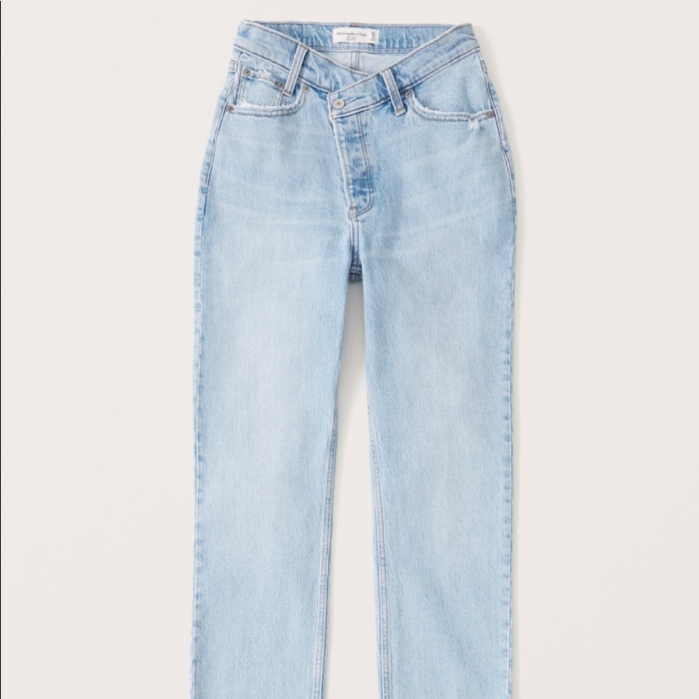 Abercrombie and Fitch Curve Love High Rise Dad Jeans